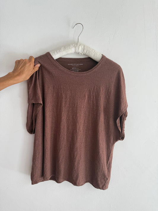 MAJESTIC FILATURES - T-shirt Walnut
