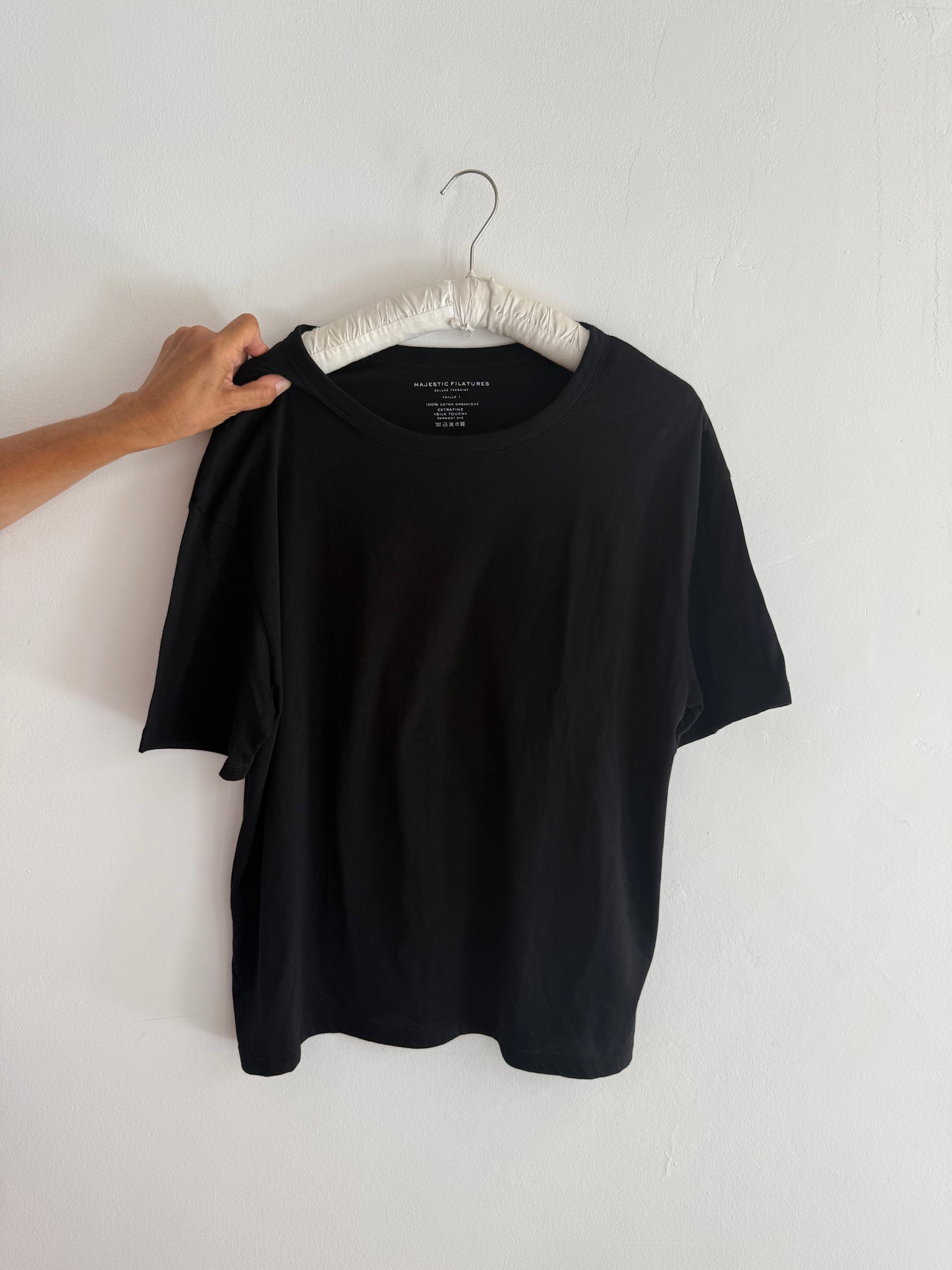 MAJESTIC FILATURES - T-shirt Noir Coton