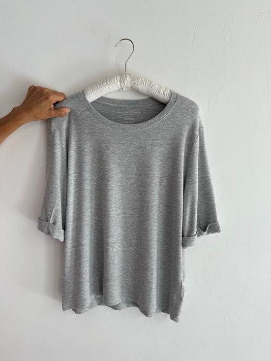 MAJESTIC FILATURES - T-shirt Gris chiné
