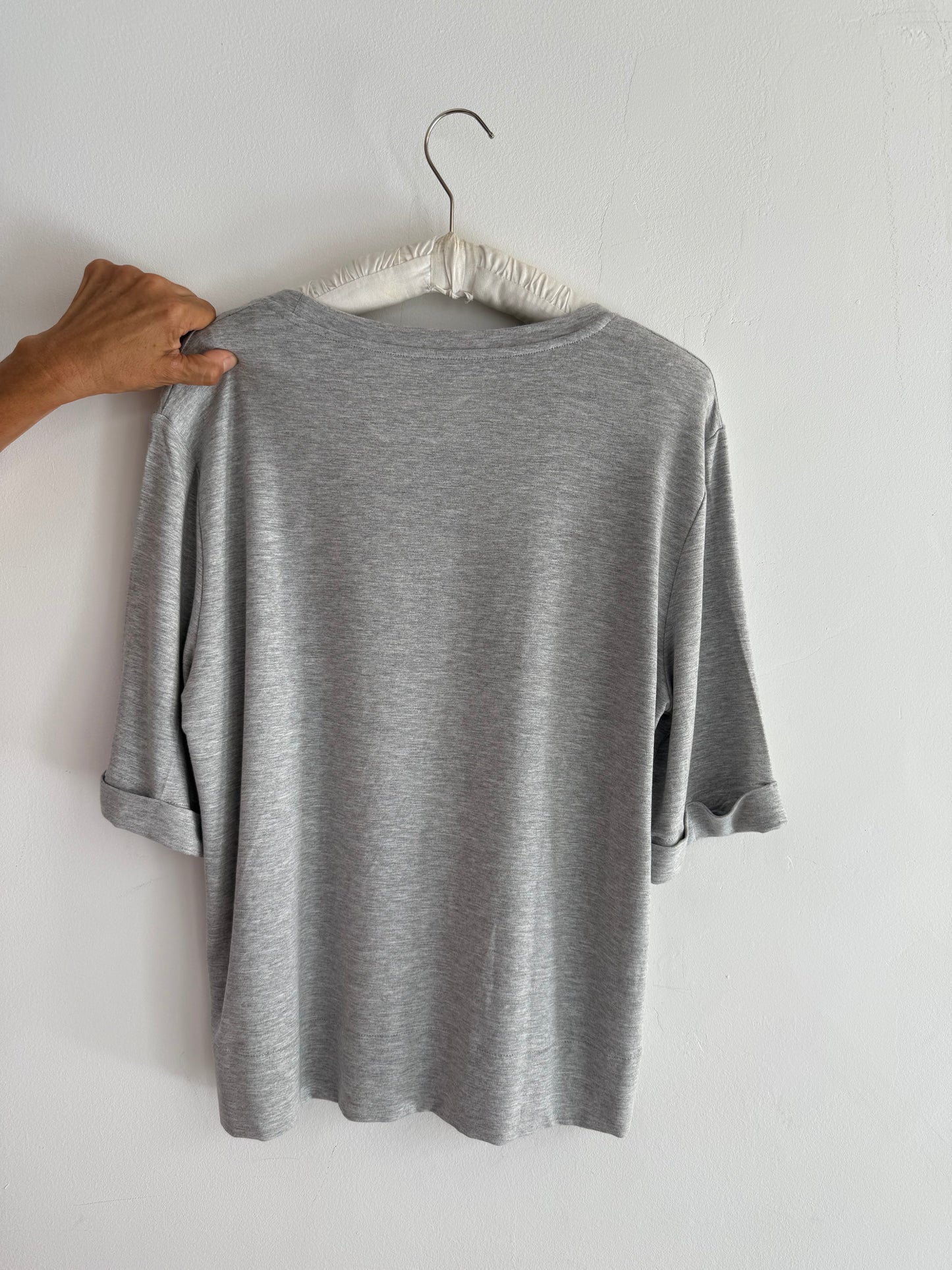 MAJESTIC FILATURES - T-shirt Gris chiné