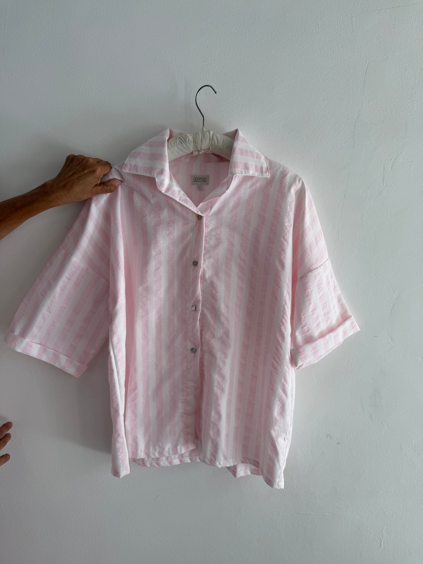 AFC - Blouse Dad rayure Rose