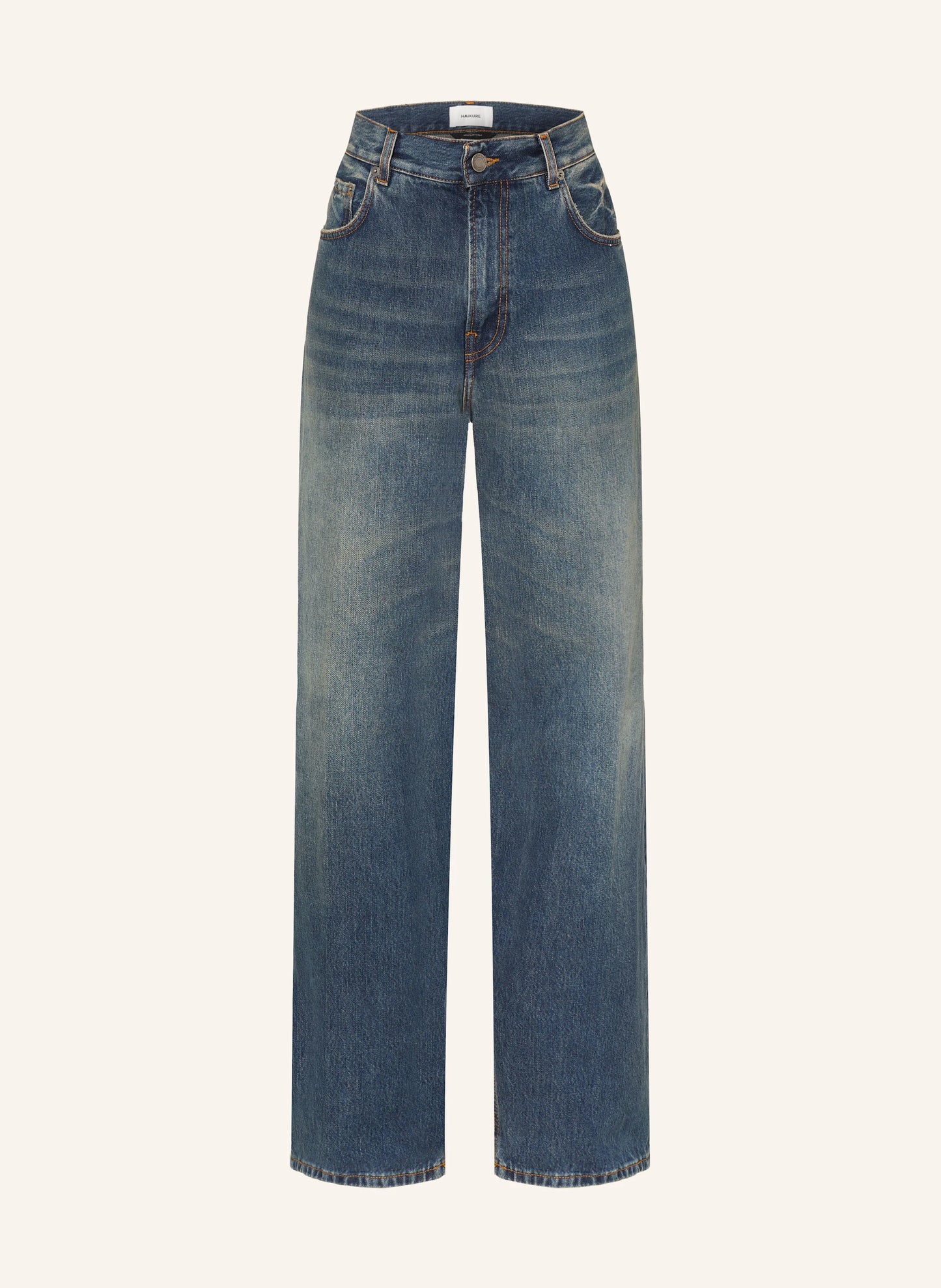 HAIKURE - Jean bonnie ample en denim bleu foncé