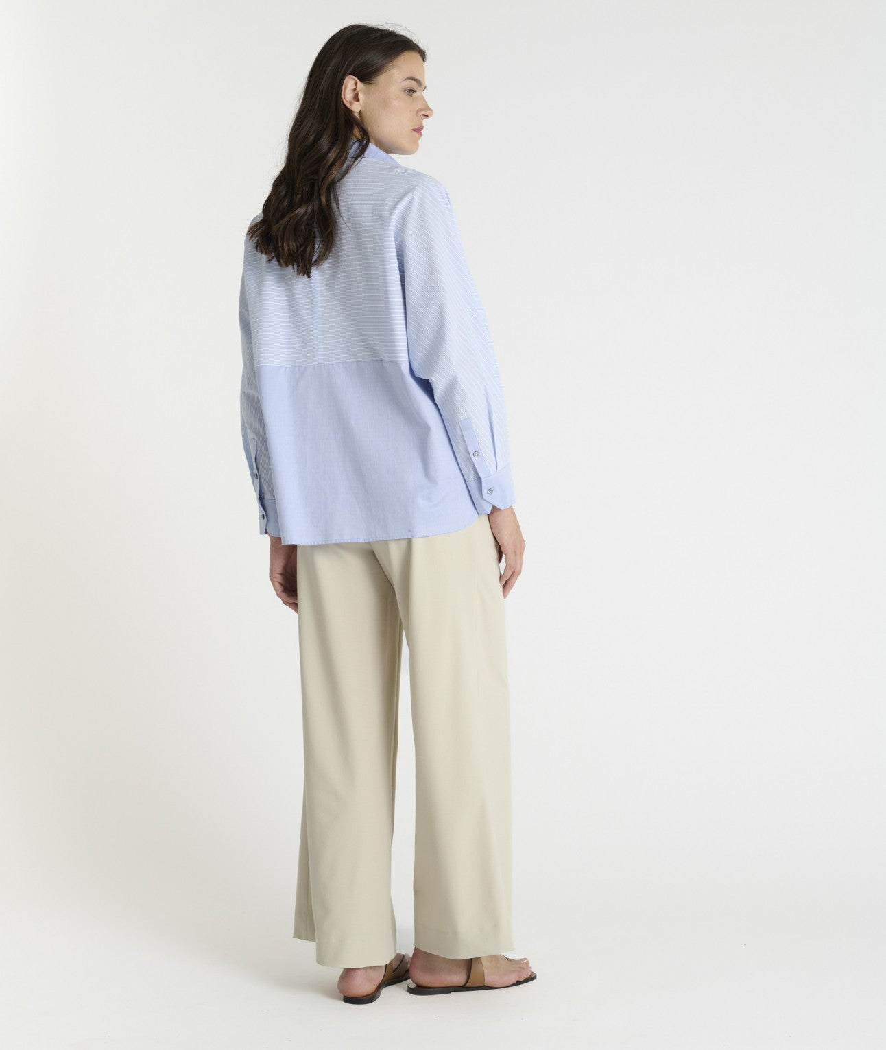 HANA SAN - Chemise Gitapatch Bleu polaire