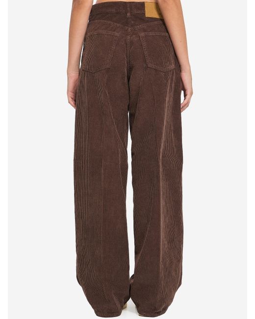 HAIKURE - Pantalon Bethany velvet chocolat