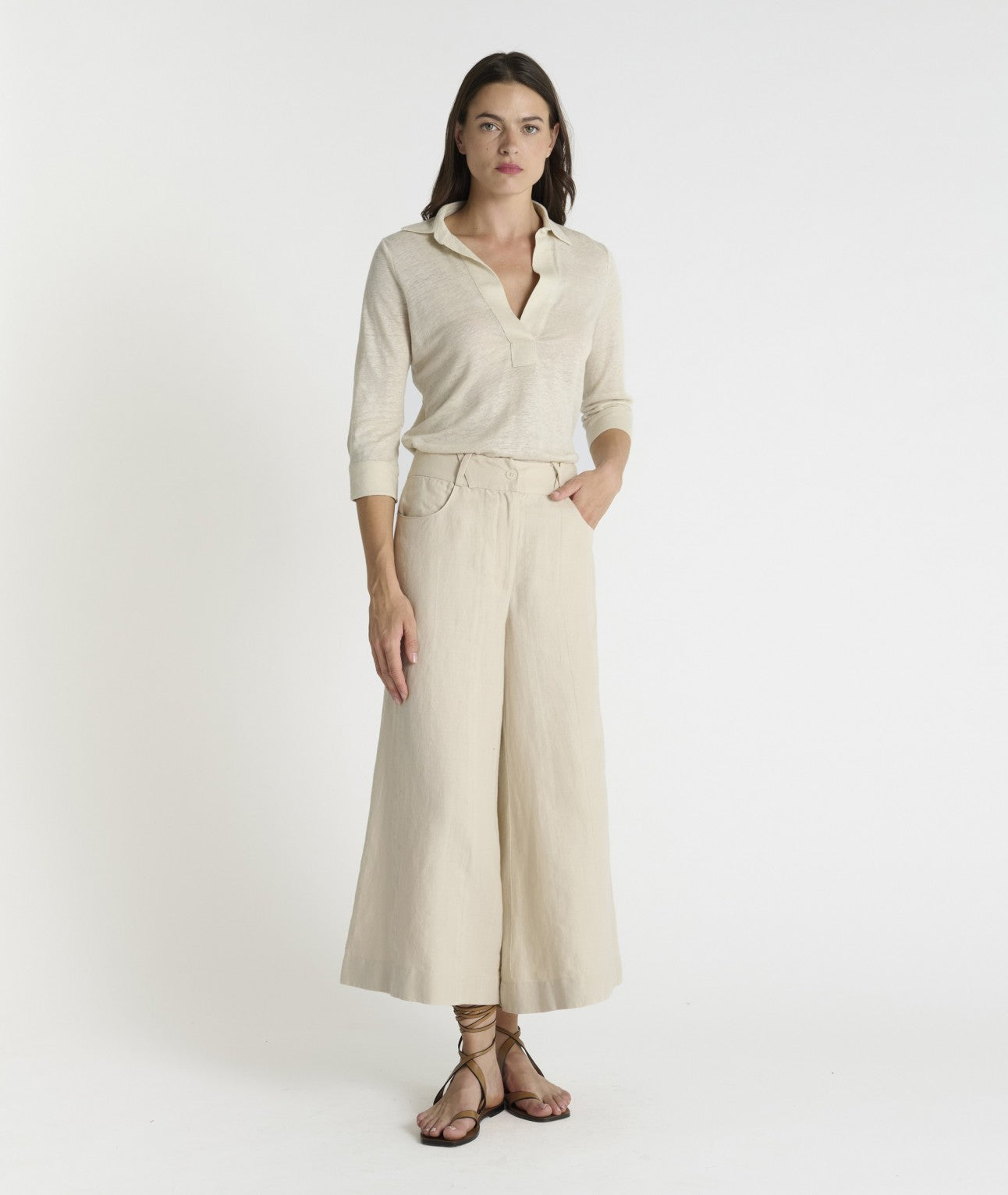 HANA SAN - Pantalon Jupe-culotte Zafar Sable