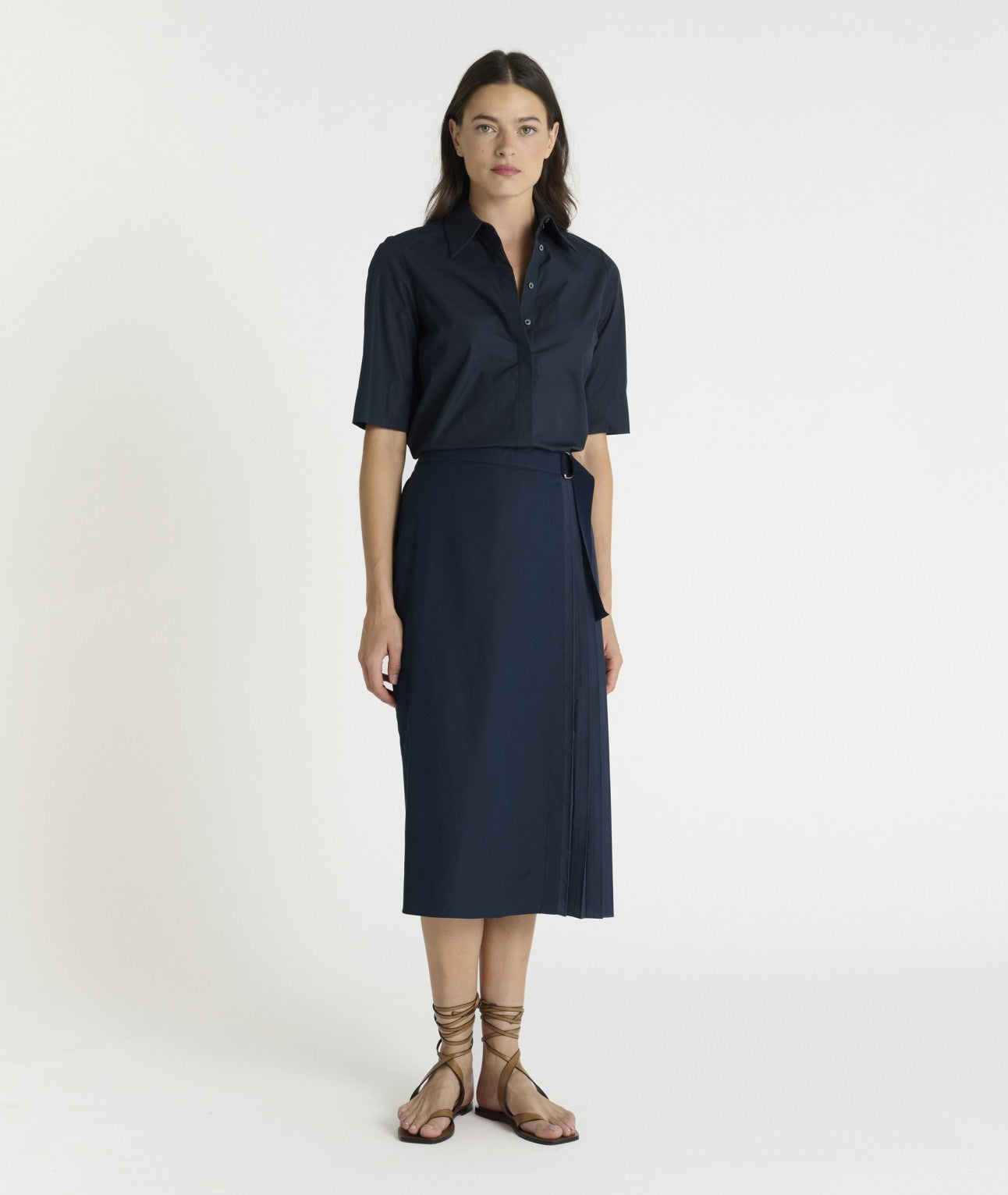 HANA SAN - Jupe Lafar bleu nuit