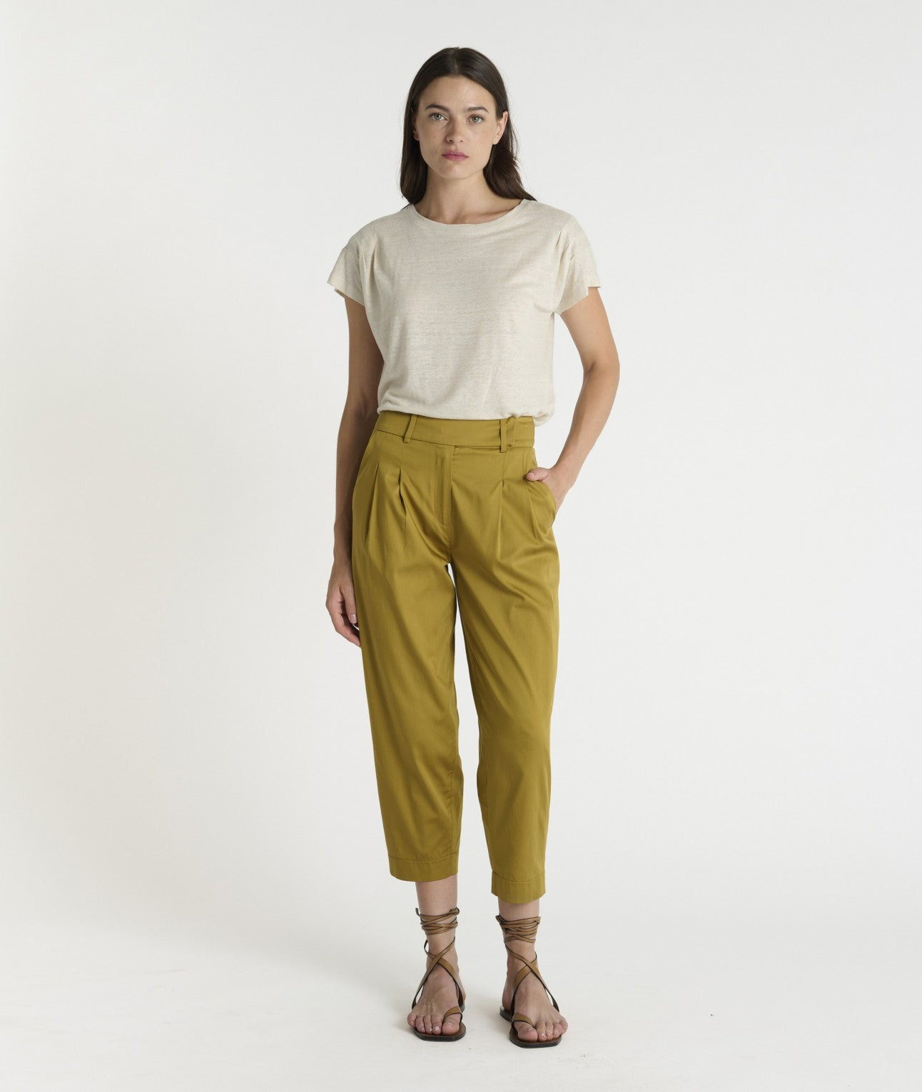 HANA SAN - Pantalon Ravi Bronze