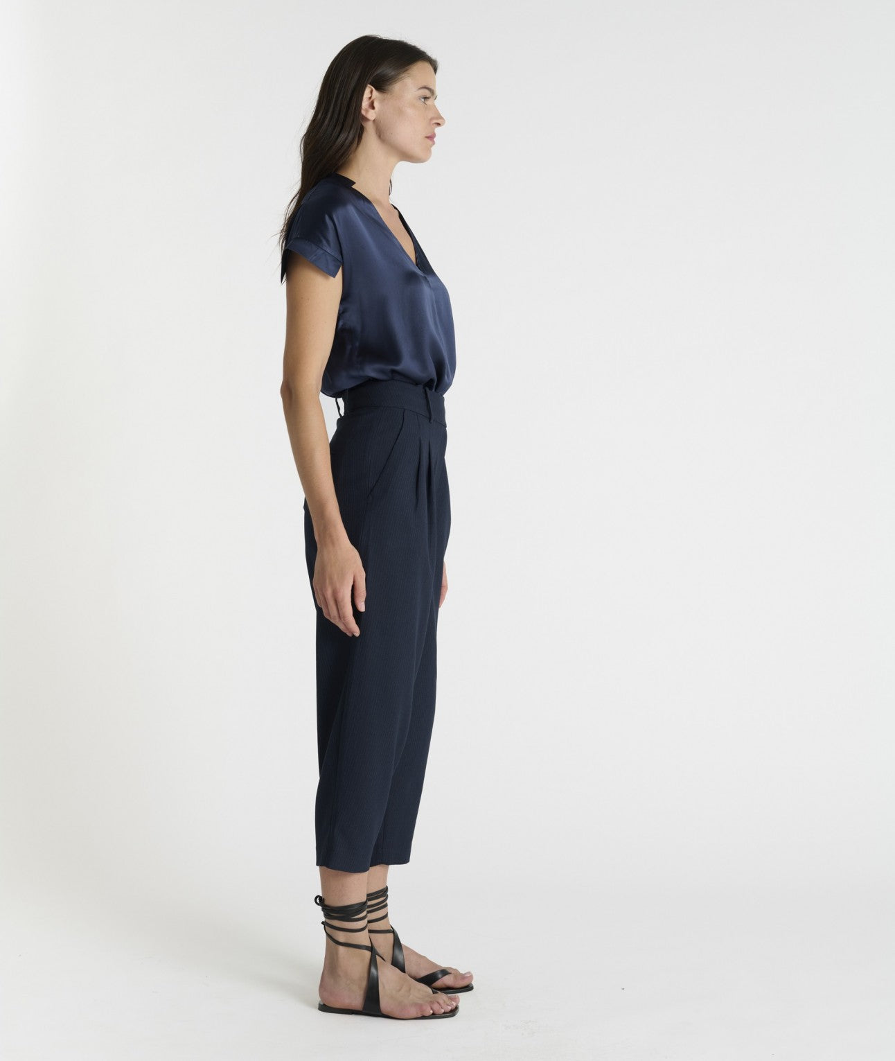 HANA SAN - Pantalon Sagar Bleu nuit